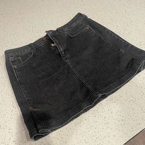 Pilcro Black Denim Mini Skirt